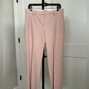 Theory Treeca Pant in Good Wool, ankle length, blush pink, size 8
